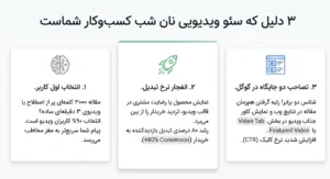 3 دلیل که سئوی ویدیویی نان شب کسب و کار شماس